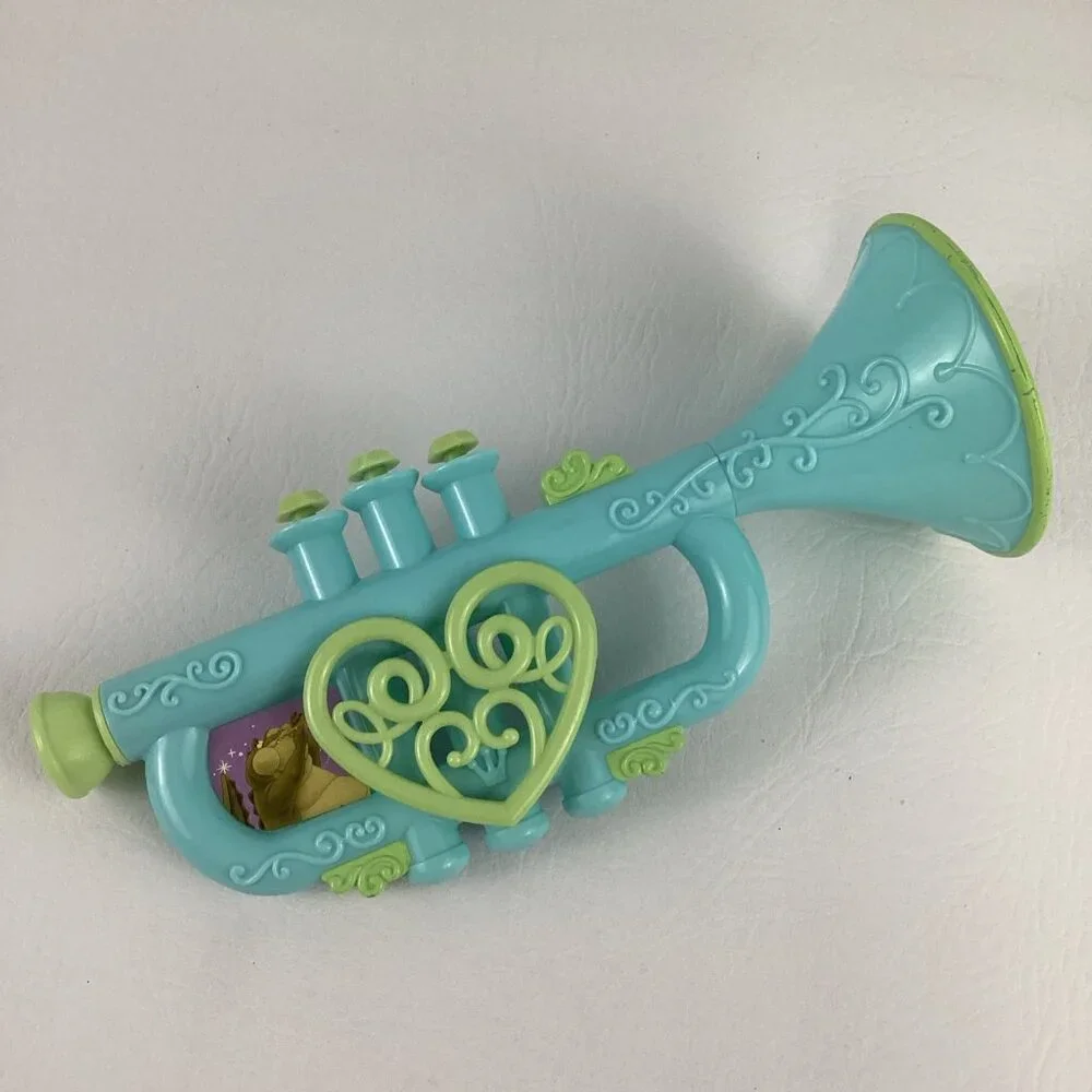 Disney Princess Frog Musical Instrument Lot Trumpet Ukulele Ray Firefly Shaker